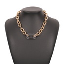 N8641 European and American New Exaggerated Alloy Thick Chain Necklace Resin Stylish Creative Punk Clavicle Chainpicture17