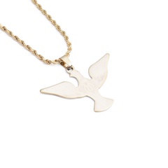 fashion new stainless steel peace dove clavicle chain wholesale