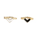 simple copperplated real gold heart dripping oil couple ringpicture10