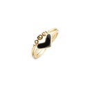 simple copperplated real gold heart dripping oil couple ringpicture11