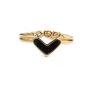 simple copperplated real gold heart dripping oil couple ringpicture12
