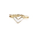 simple copperplated real gold heart dripping oil couple ringpicture14