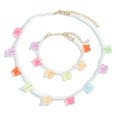 Fashion Acrylic Crystal Beaded Necklace Butterfly Pendant Bracelet Setpicture14