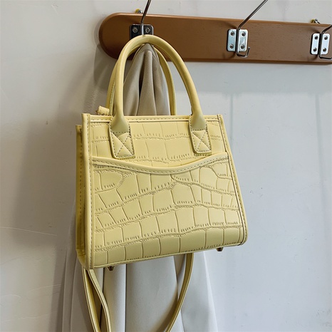 Korean solid color stone pattern single shoulder messenger bag's discount tags