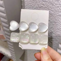 simple new heart opal bangs clip wholesale