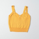 fashion sexy beauty back solid color knitted sling short vestpicture19