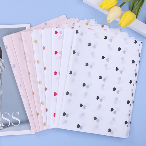 Korean heart printting wrapping Sydney paper's discount tags