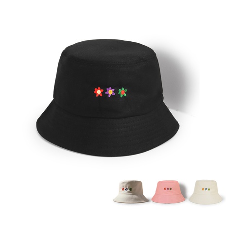 korean style wide-brimmed three-flower fisherman hat wholesale's discount tags