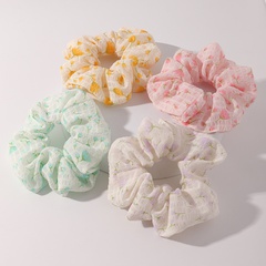Korean simple floral fabric hair scrunchies
