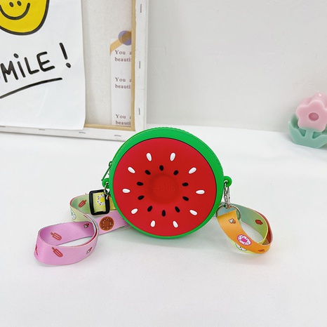 fashion watermelon shape shoulder messenger mini silicone bag's discount tags