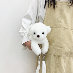 simple cute puppy shape messenger plush bag wholesale