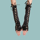 Fashion black long laceup decorative glovespicture9