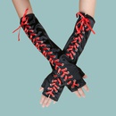 Fashion black long laceup decorative glovespicture10