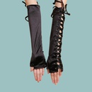 Fashion black long laceup decorative glovespicture11
