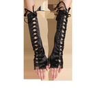 Fashion black long laceup decorative glovespicture12