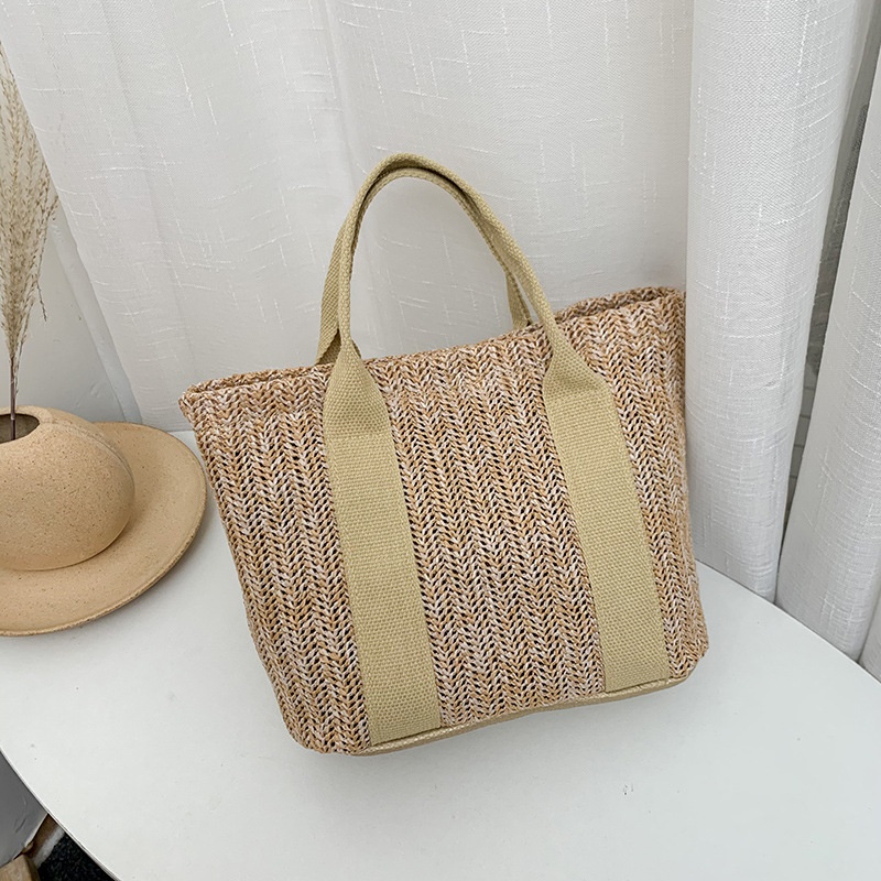 fashion leisure straw woven beach hand bag