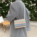 Korean fashion colorful contrast rhombus shoulder handbagpicture31