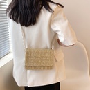 fashion straw woven pearl portable messenger small square bagpicture26