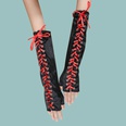 Fashion black long laceup decorative glovespicture13