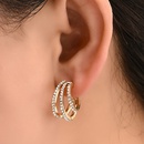 Fashion multilayer metal hoop Cshaped earringspicture8