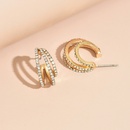 Fashion multilayer metal hoop Cshaped earringspicture11
