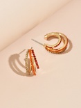 Fashion multilayer metal hoop Cshaped earringspicture16