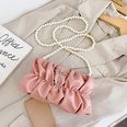 fashion folding cute pearl chain messenger bucket bagpicture36