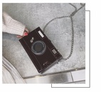 retro patent leather mini camera small square bagpicture56