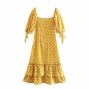 wholesale fashion yellow polka dot cuffs fishtail dresspicture21