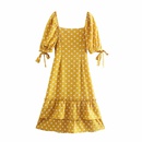 wholesale fashion yellow polka dot cuffs fishtail dresspicture25
