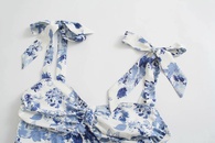wholesale fashion waist elastic bow print suspender dresspicture24