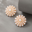 Korean natural shell flower contrast pearl earringspicture9