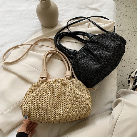 Fashion straw woven seaside dumpling bag  NHTG360901's discount tags