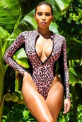 new fashion style onepiece leopard print bikinipicture16