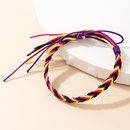 simple handmade rope color contrast braided braceletpicture8