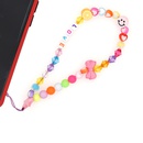 Love acrylic crystal beads soft pottery smiley face LOVE letter short mobile phone lanyardpicture14