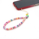 Mobile phone chain 6mm soft clay tablet rainbow short mobile phone lanyard bohemian jewelrypicture9