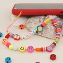 Mobile phone hanging jewelry Bohemian colored pottery LOVE letter beaded antilost mobile phone chainpicture11