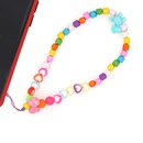 Mobile phone chain candy color love acrylic beads short mobile phone lanyardpicture14