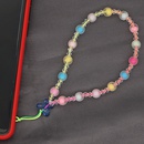 Perles acryliques de couleur bonbon chane de tlphone portable antiperte arcenciel lanire de tlphone portable en cristal courtpicture10