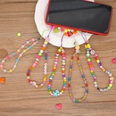 Perles acryliques de couleur bonbon chane de tlphone portable antiperte arcenciel lanire de tlphone portable en cristal courtpicture12
