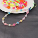Perles acryliques de couleur bonbon chane de tlphone portable antiperte arcenciel lanire de tlphone portable en cristal courtpicture13