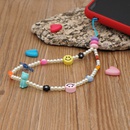 Imitation pearl smiley soft pottery love beaded mobile phone lanyardpicture13