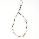 Colored glaze eye beads LOVE letters black and white millet beaded mobile phone lanyardpicture13