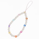 Pearl beaded antilost mobile phone chain short acrylic love mobile phone lanyardpicture13