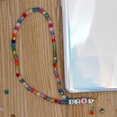 Candy Farbe Antiverlorene Handykette Acryl LOVE Brief Perlen kurze Regenbogenkristall Handy Lanyardpicture11
