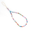 Candy color antilost mobile phone chain acrylic LOVE letter beads short rainbow crystal mobile phone lanyardpicture13