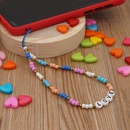 Handmade woven LOVE letter beaded mobile phone chain rainbow millet beads mobile phone lanyardpicture9