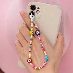 Cordón de cerámica del teléfono móvil de la cadena anti-perdida moldeada hecha a mano multicolor del teléfono móvil