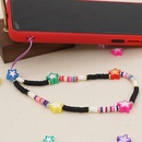 Bohemian rainbow soft ceramic mobile phone lanyard star braided beaded mobile phone chainpicture11